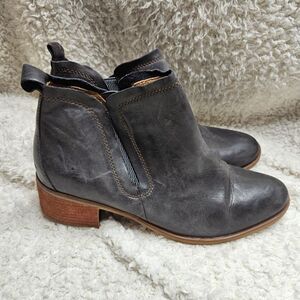 Korks by‎ Kork-ease Tea Gray Leather Ankle Boots sz 10